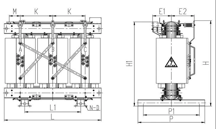 DRY 10/0.4kv 3 Phase Step Up Transformer