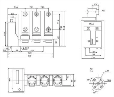 22KV HXGN-12 বৈদ্যুতিক ডিসিট্রিবিউশন বোর্ড